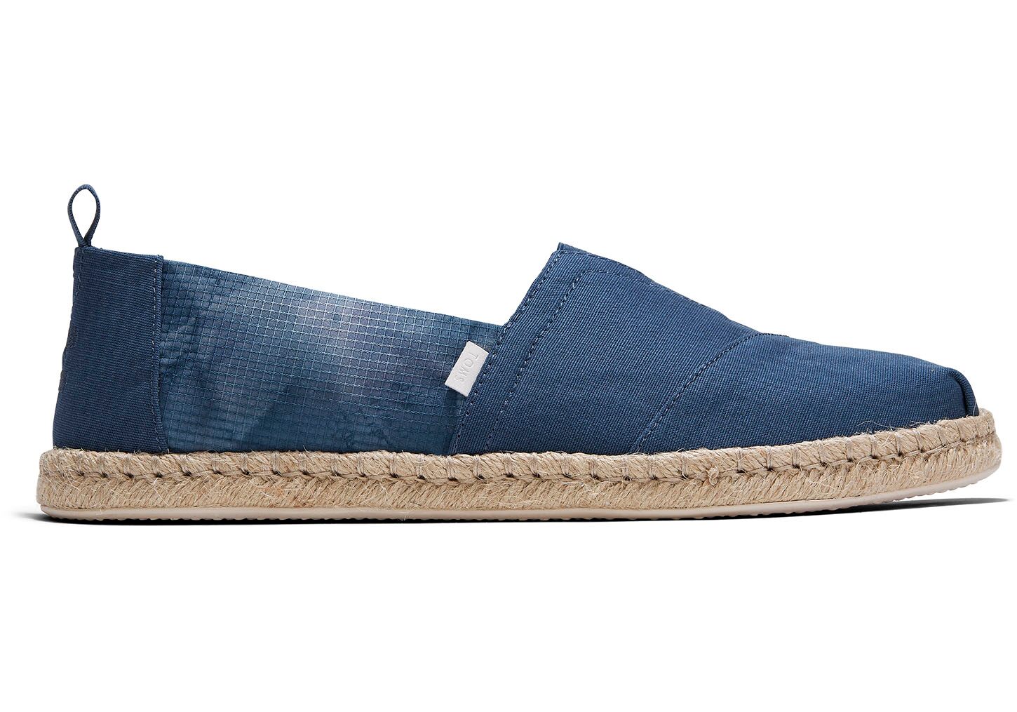 Toms Tie Dye Canvas - Mens Alpargata Espadrilles - Blue - NZ - 918405GFT